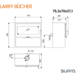 Poêle à bois noir Larry Bucher 8,5 kW - SUPRA - Image 2