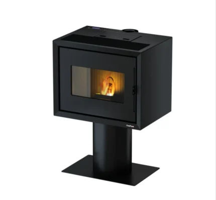 Modo Stand BiFlux Black sealed pellet stove with built-in Wi-Fi