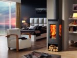 Alba 9.5 kW wood stove with 50 cm logs