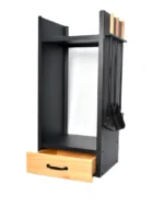 Wood rack, tools, and drawer – The complete kit